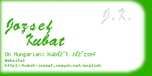 jozsef kubat business card